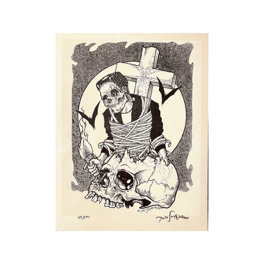 Pushead glow-in-the-dark print