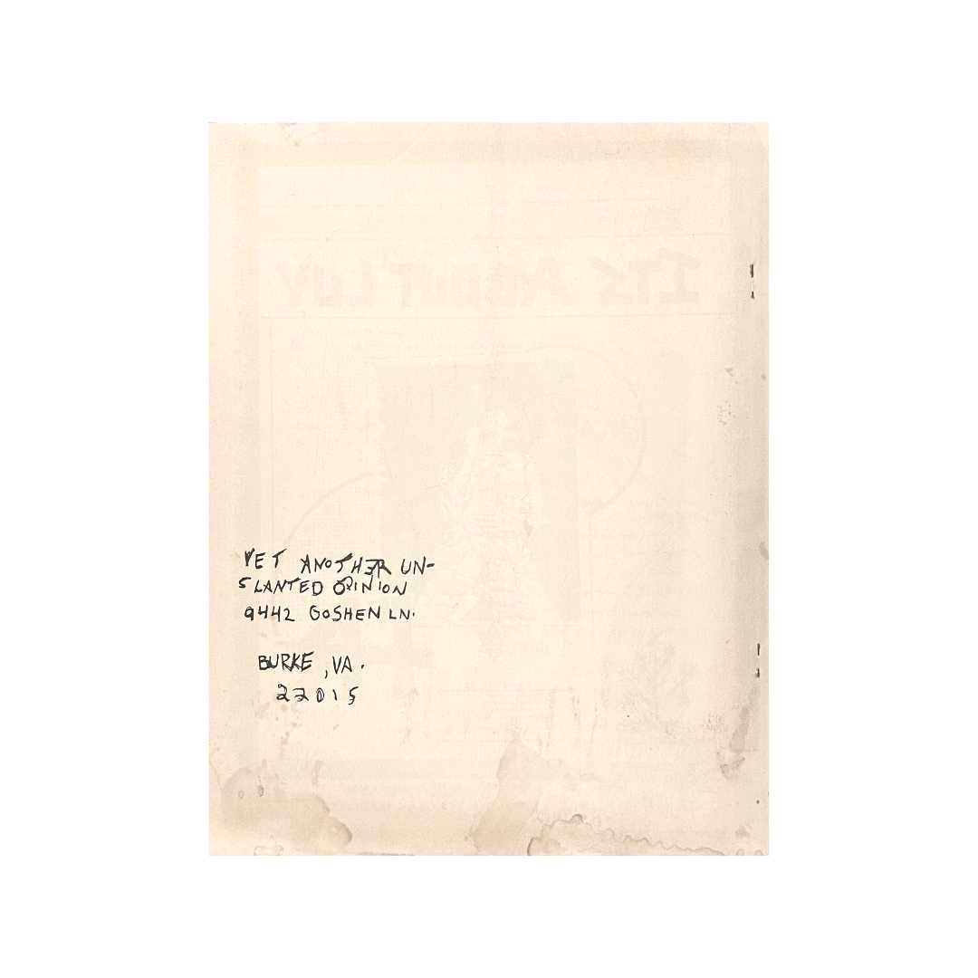 Yet Another Unslanted Opinion #1