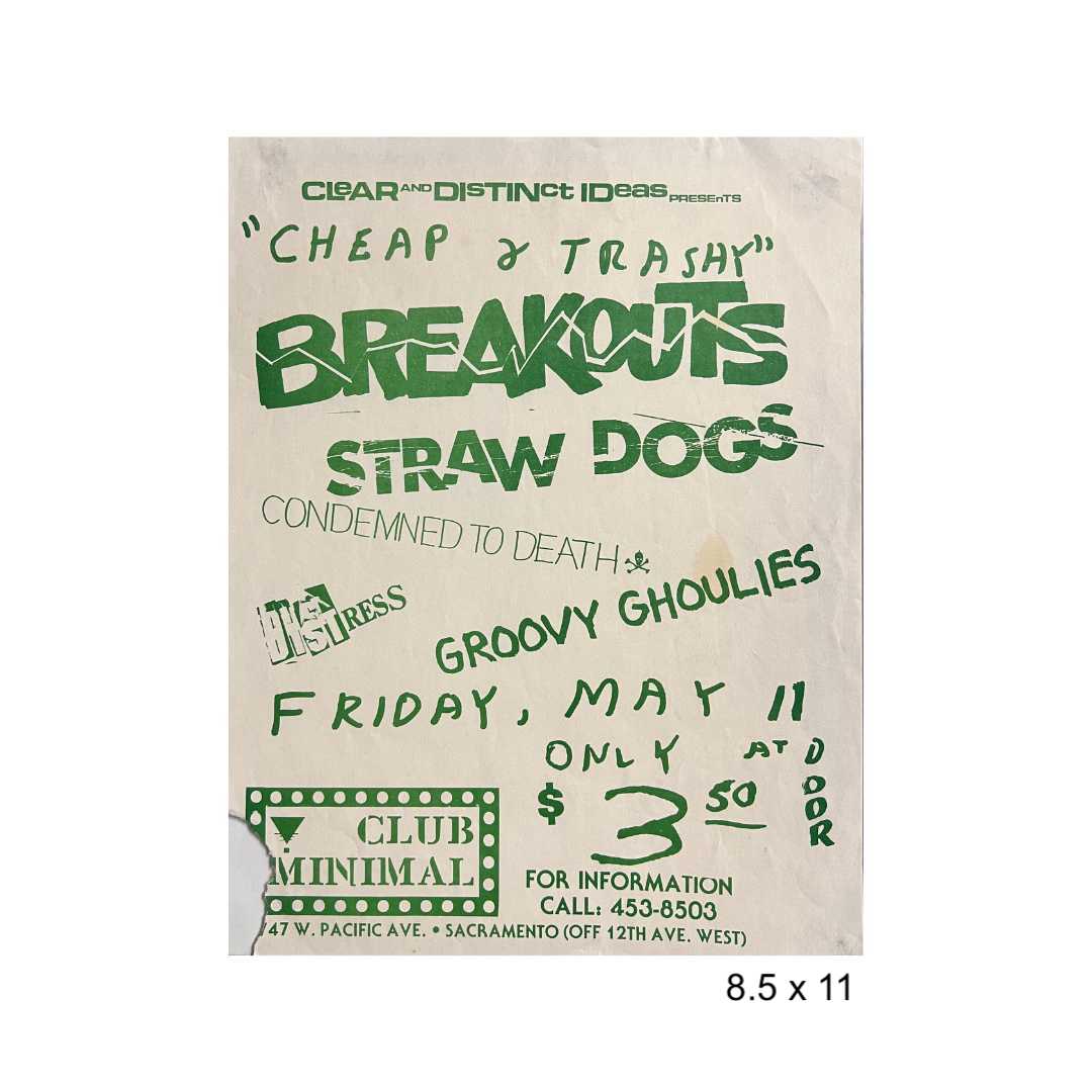 Sacramento punk flyer lot