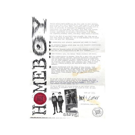 Club Homeboy newsletters