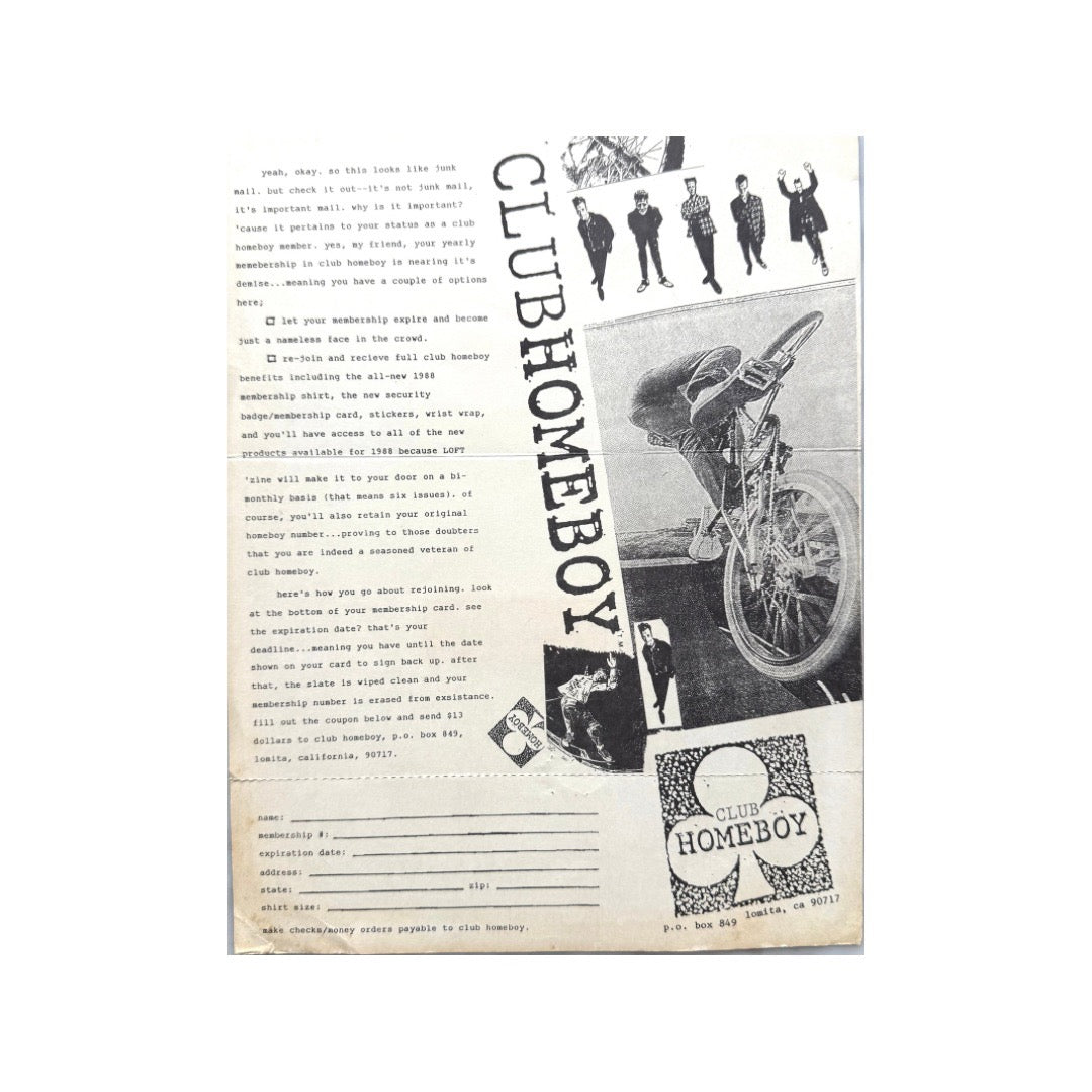 Club Homeboy newsletters