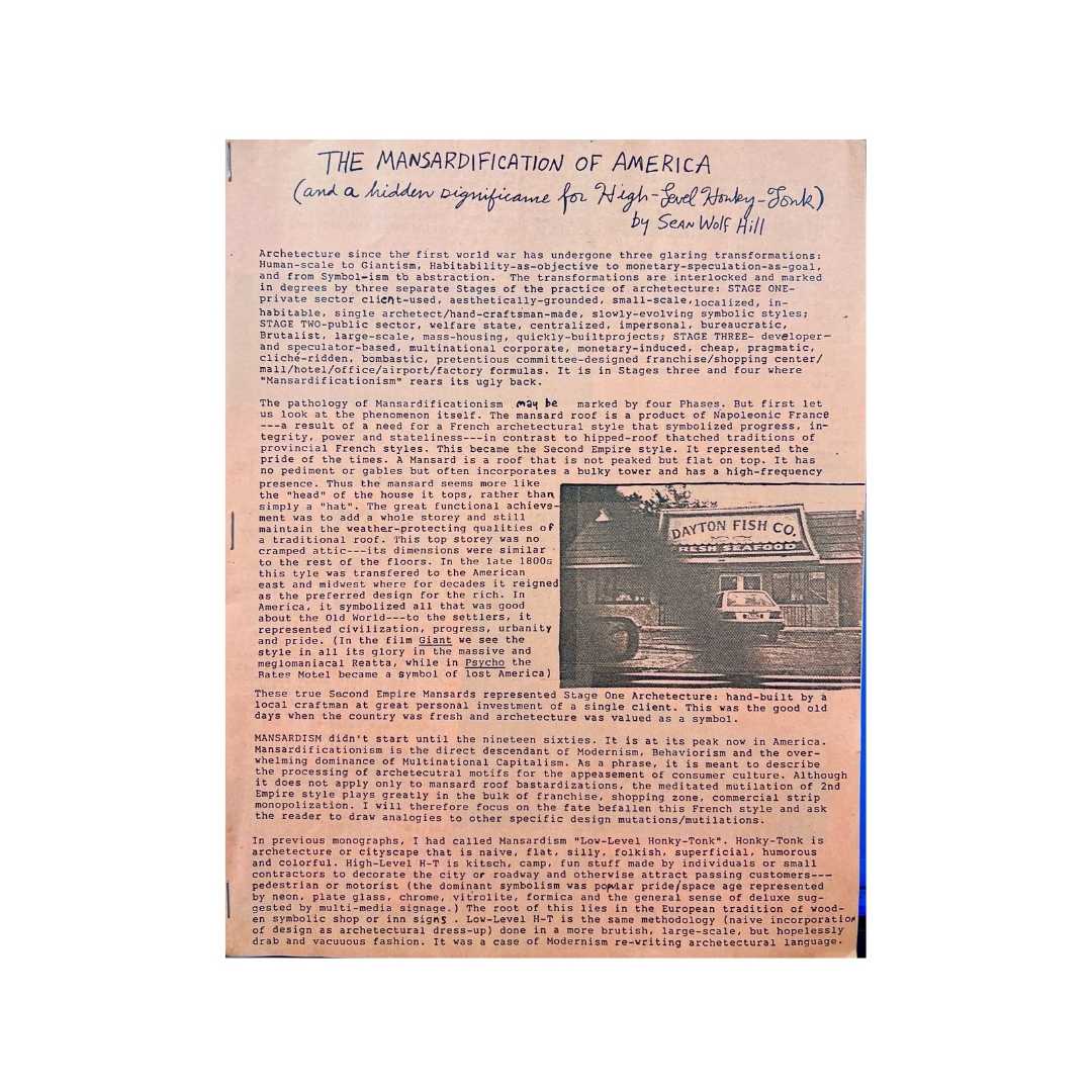 The Mansardification of America