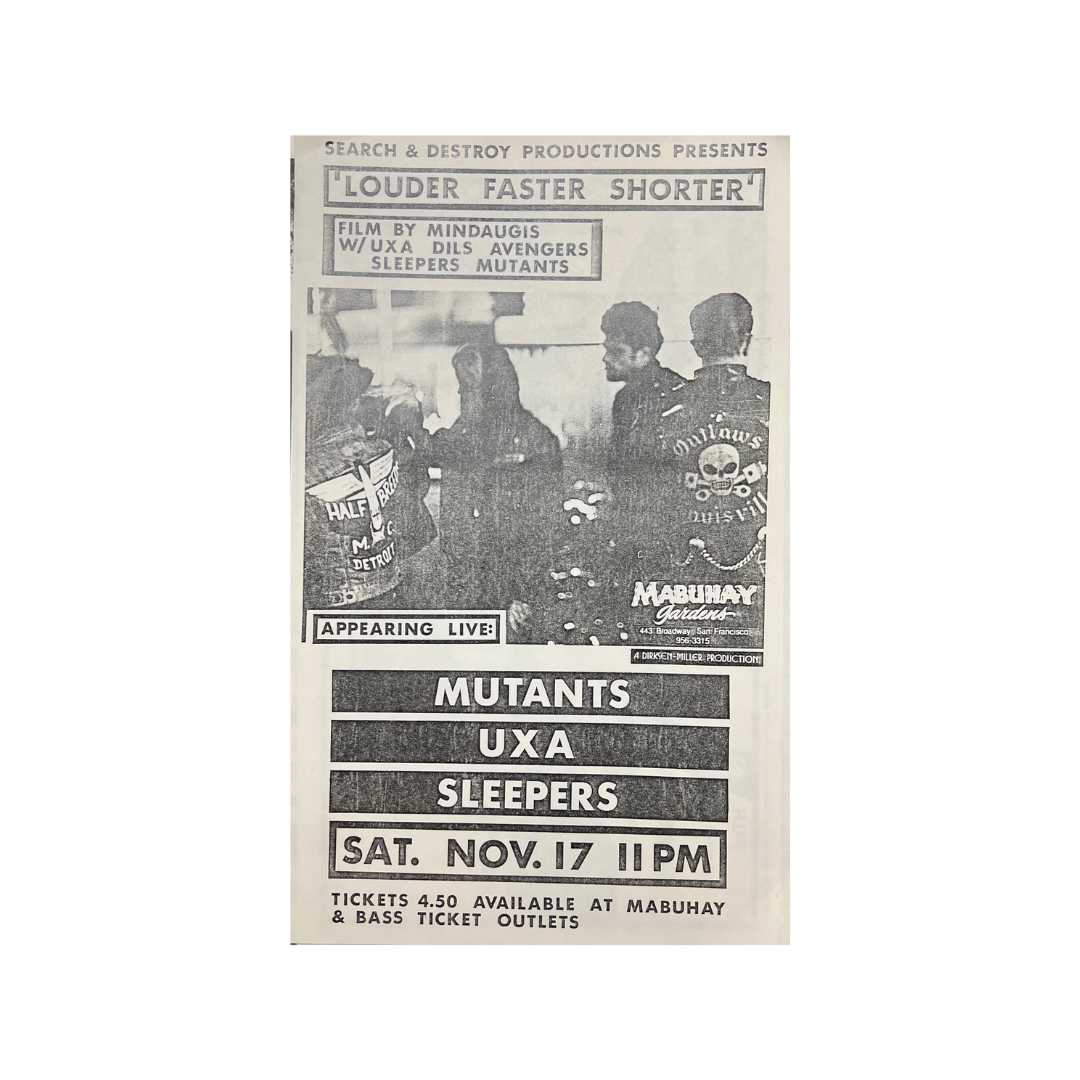 San Francisco punk flyers '77-'83