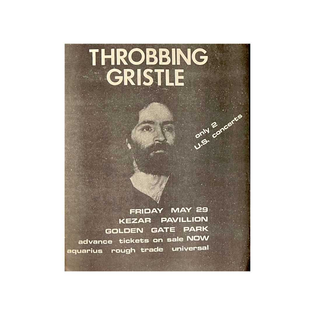 Throbbing Gristle final show flyers