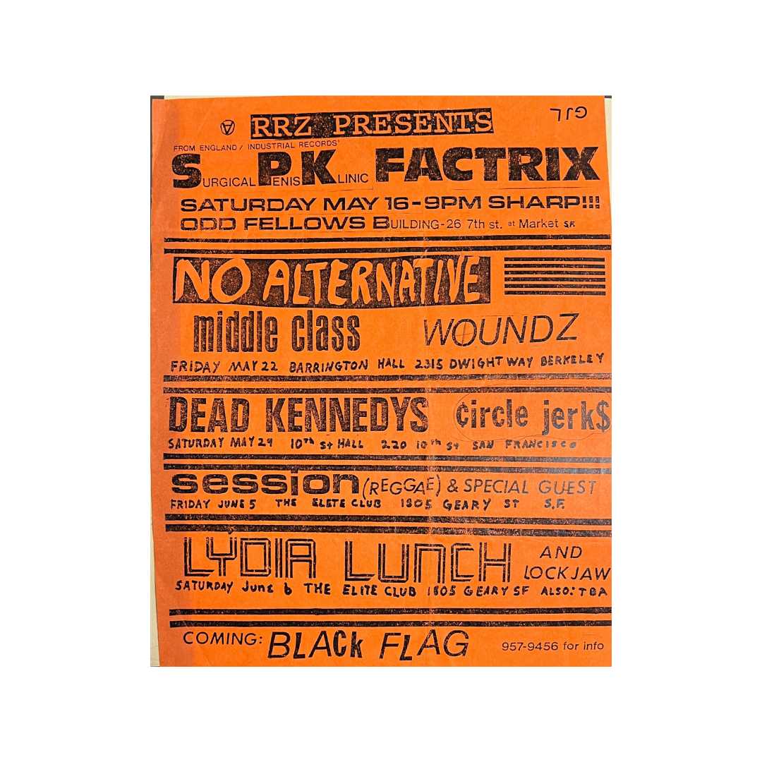 San Francisco punk flyers '77-'83