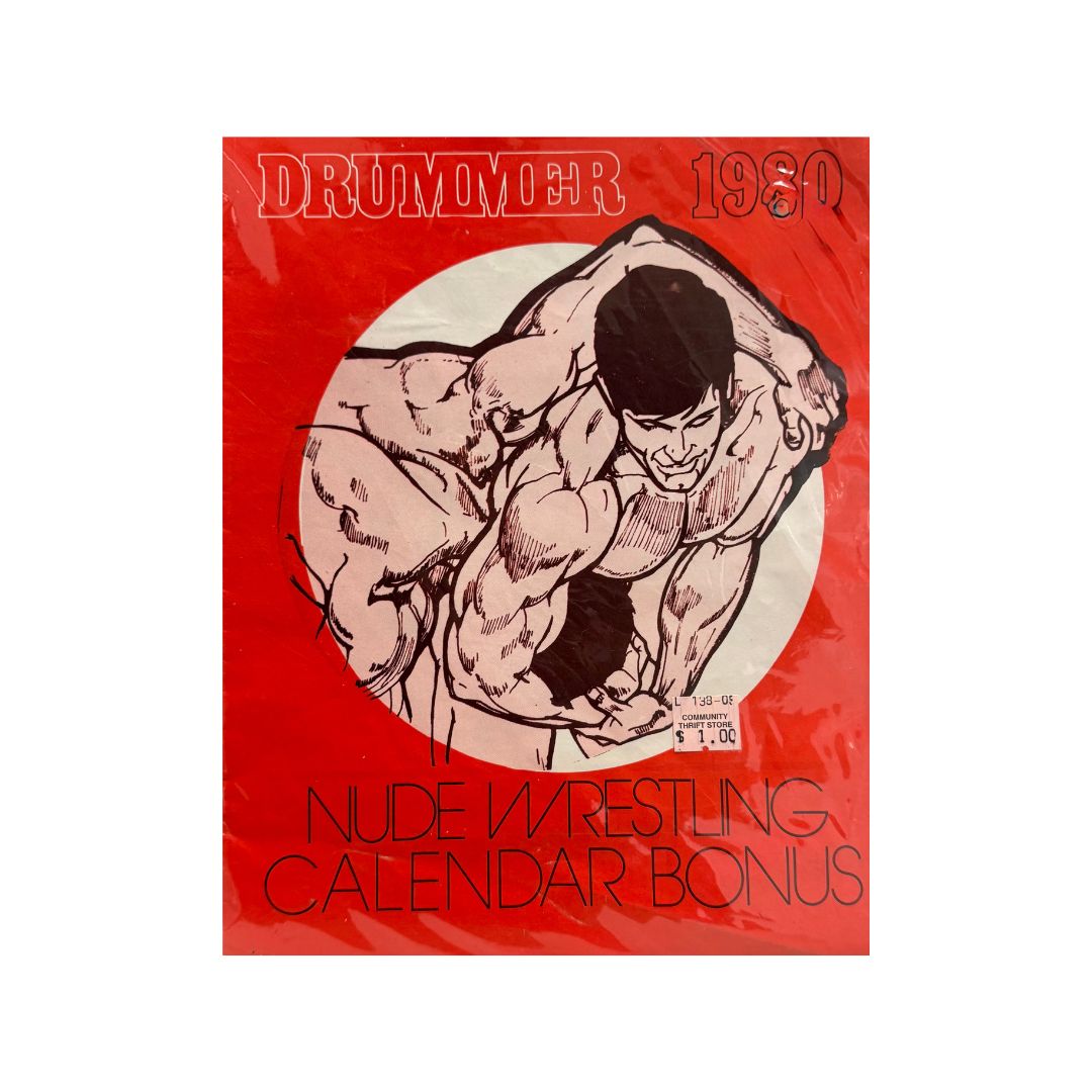 Drummer 1980 Nude Wrestling Calendar Poster