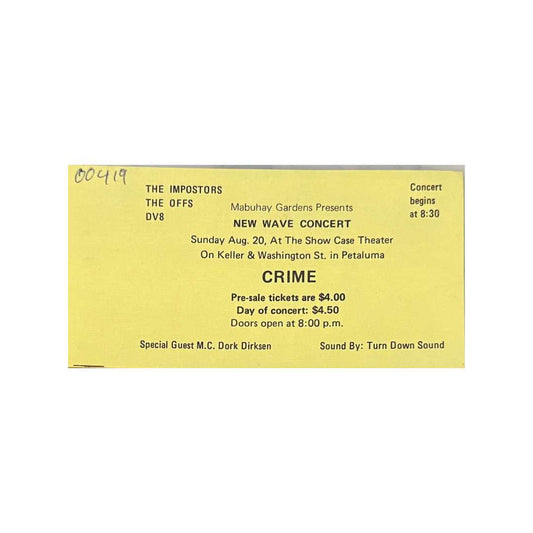 Crime ticket 8/20/78
